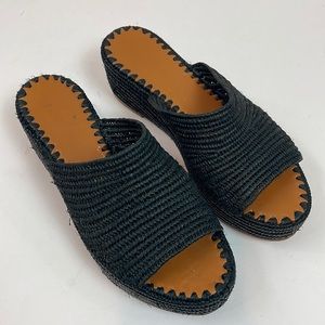 CARRIE FORBES 37 ESPADRILLES WEDGES PLATFORM MULE